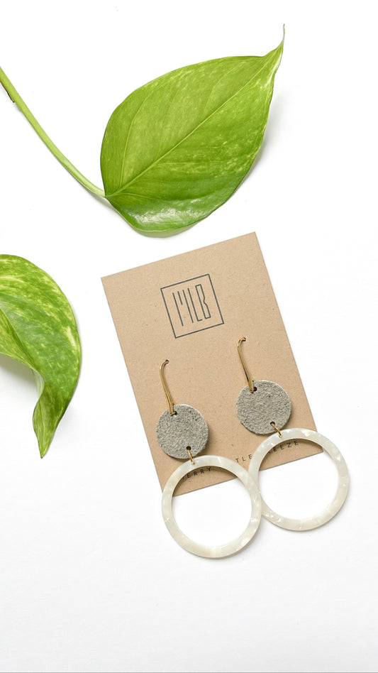 Pearl Tort Drop Earrings