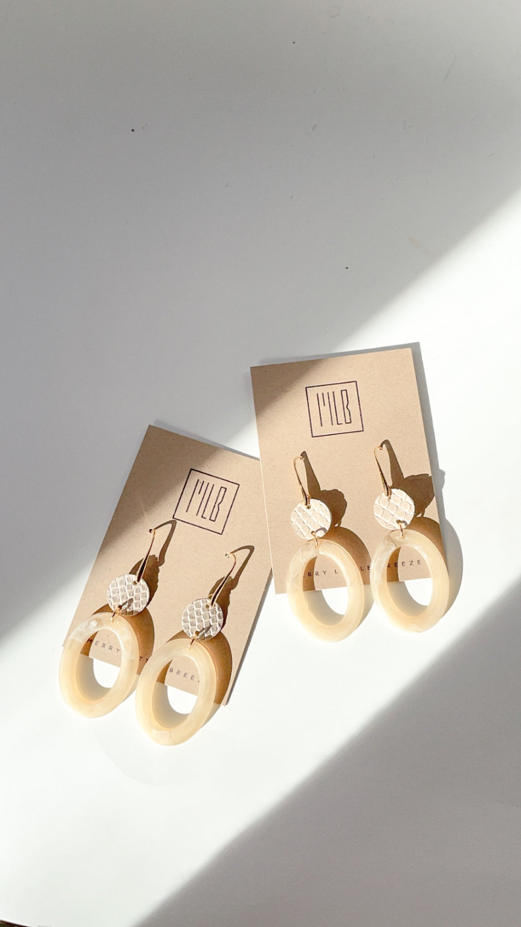 Apricot Swirl Drop Earrings