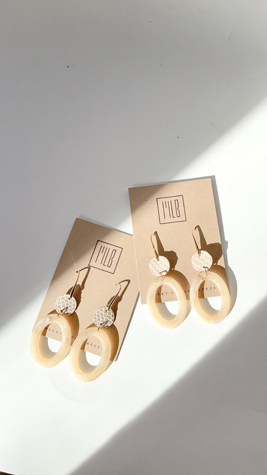Apricot Swirl Drop Earrings