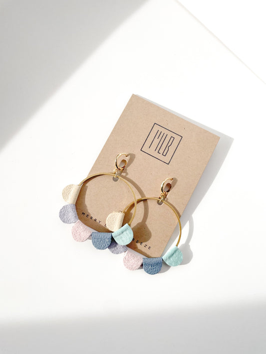 Pastel Bunting Cuff Earrings
