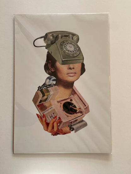 “24HR Hotline” Vintage Collage Print
