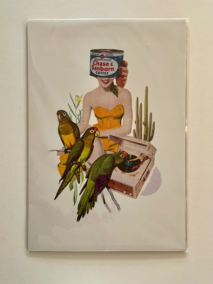 “Bird Is The Word” Vintage Collage Print