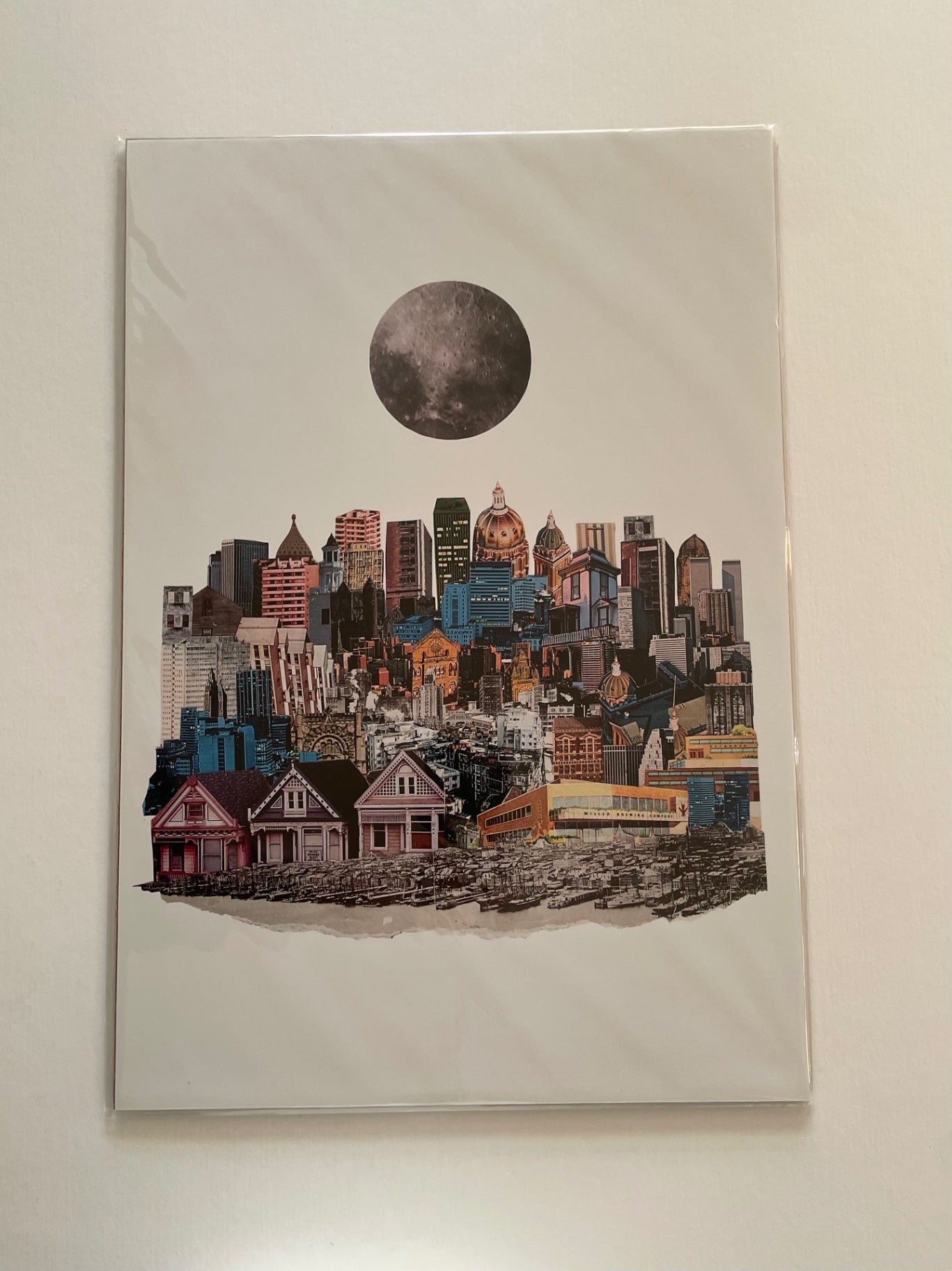 “The City Sleeps” Vintage Collage Print