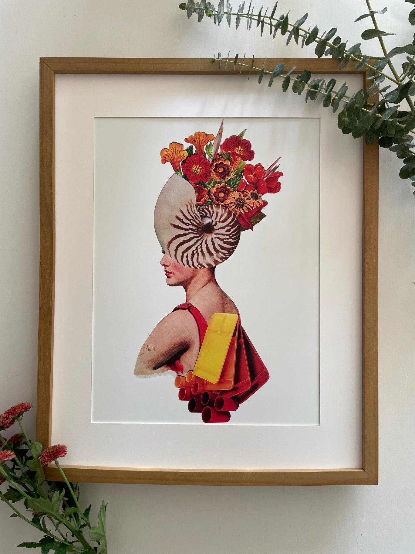 “The Warrior” Vintage Collage Print