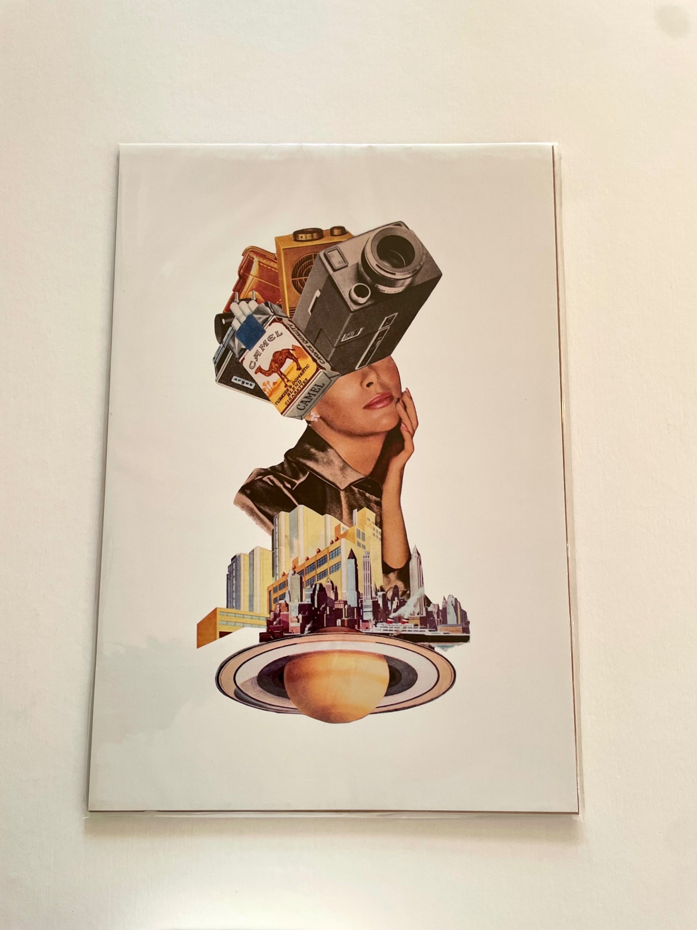 “The Tourist” Vintage Collage Print