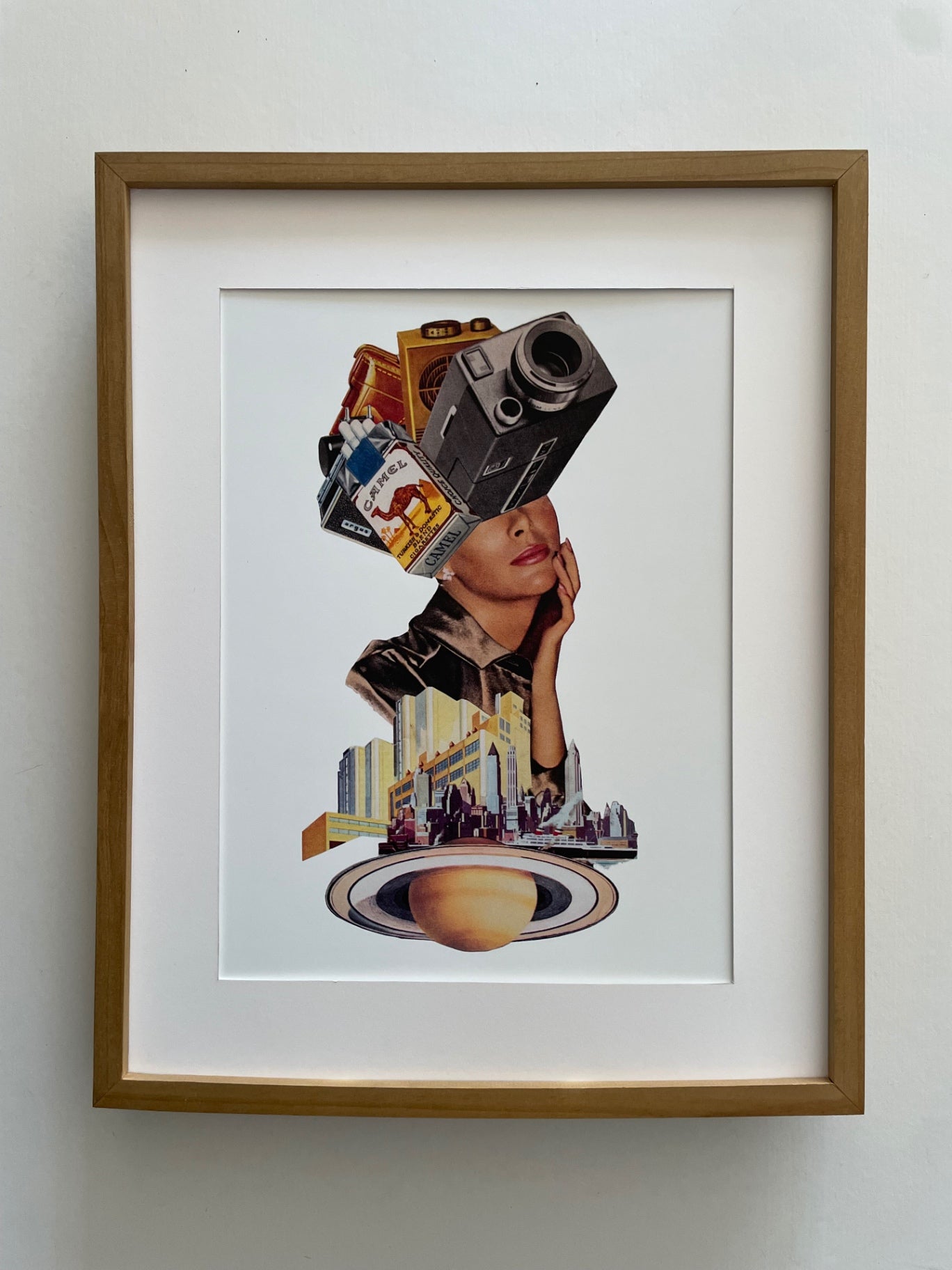 “The Tourist” Vintage Collage Print