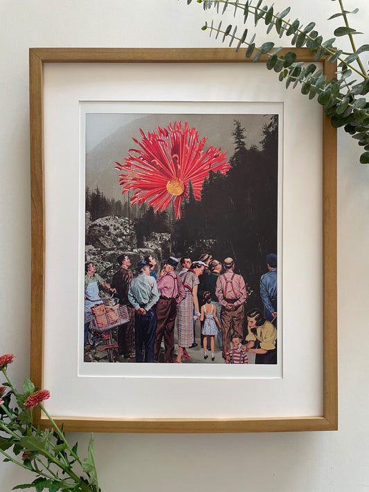 “Here Comes The Sun” Vintage Collage Print