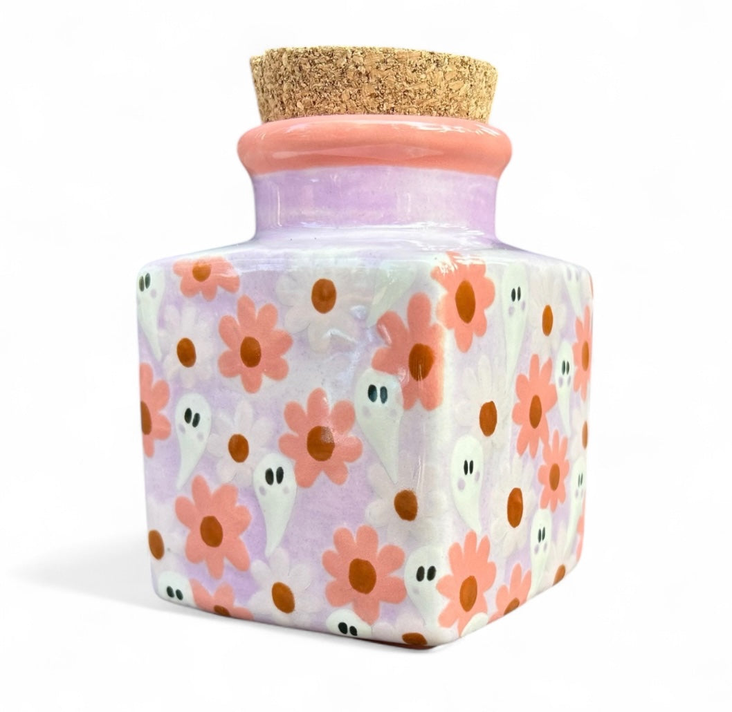  Cork Jar - Flower Ghosts