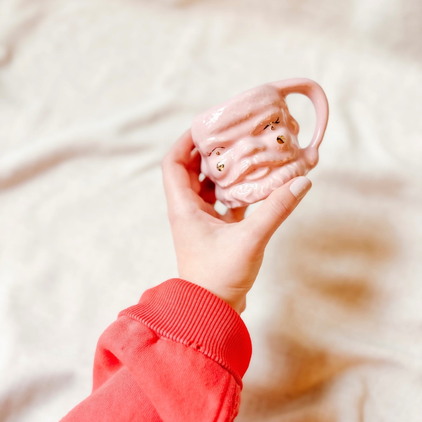 Small Santa Mug - Pink