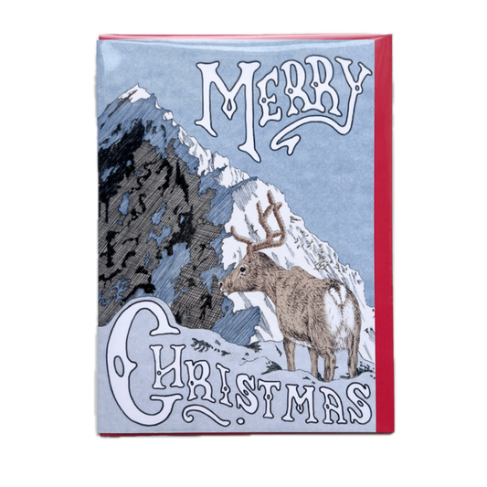 Mountain Reindeer Card
