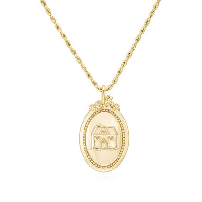 Home Necklace - Gold