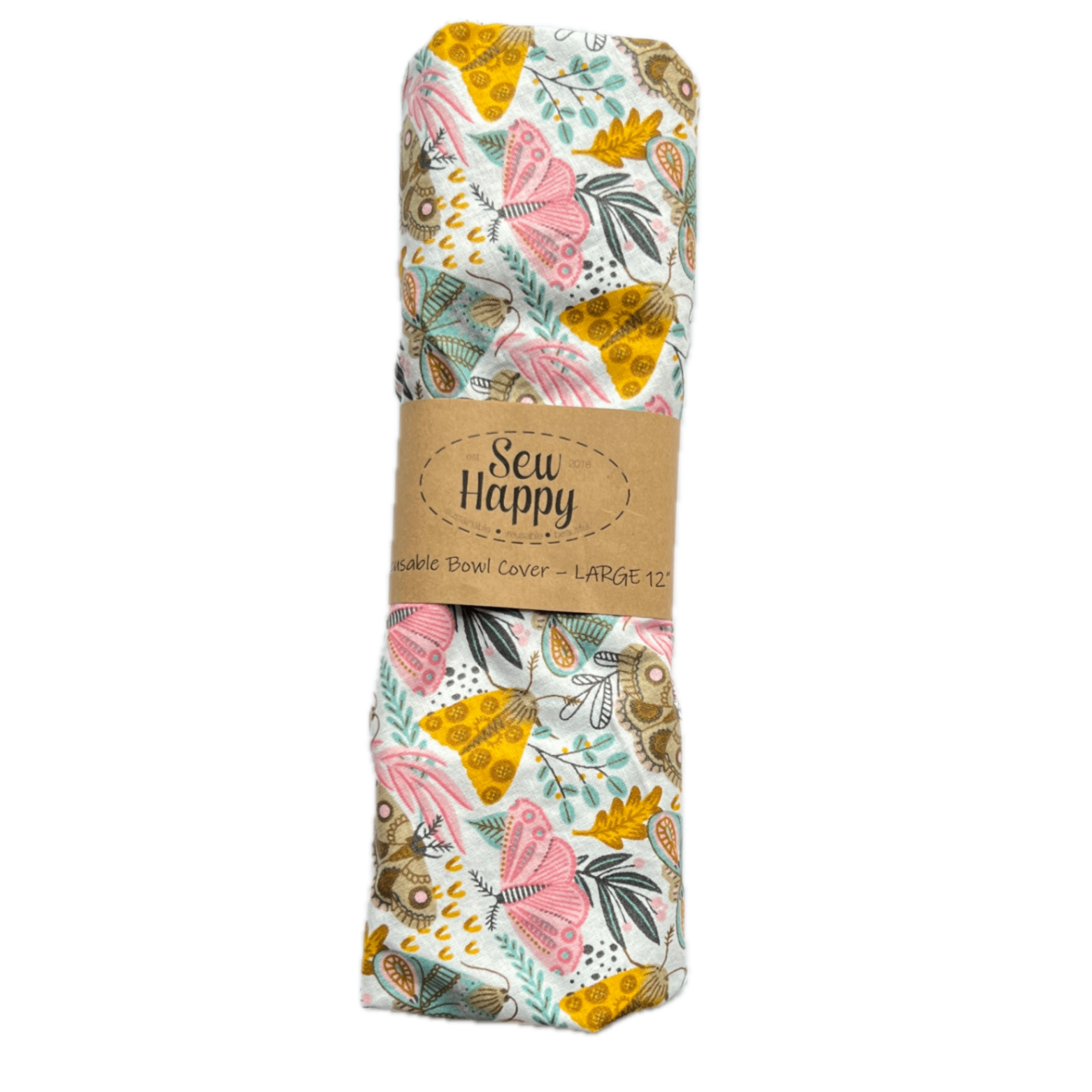 Large Reusable Bowl Cover - Moths