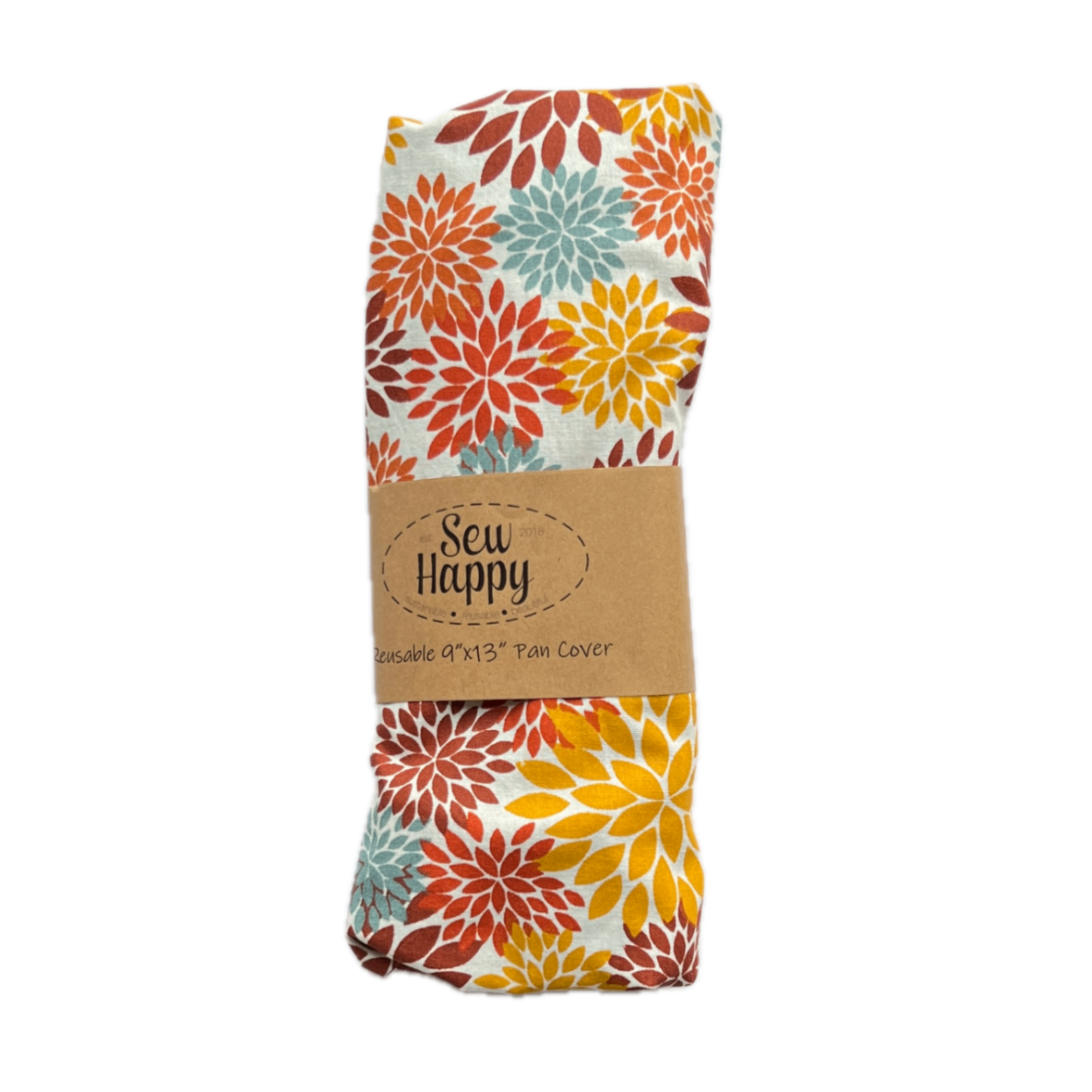 Reusable 9" x 13" Pan Cover - Muted Flowers