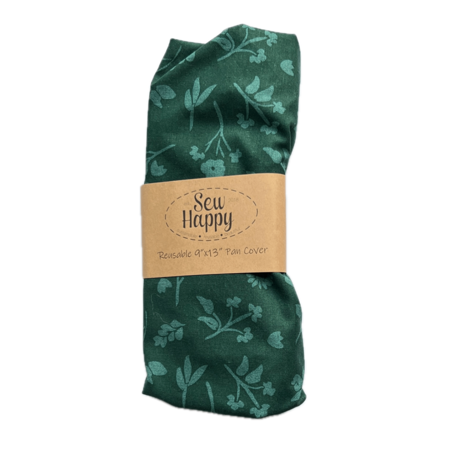 Reusable 9" x 13" Pan Cover - Green Floral