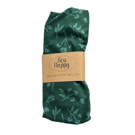Reusable 9" x 13" Pan Cover - Green Floral
