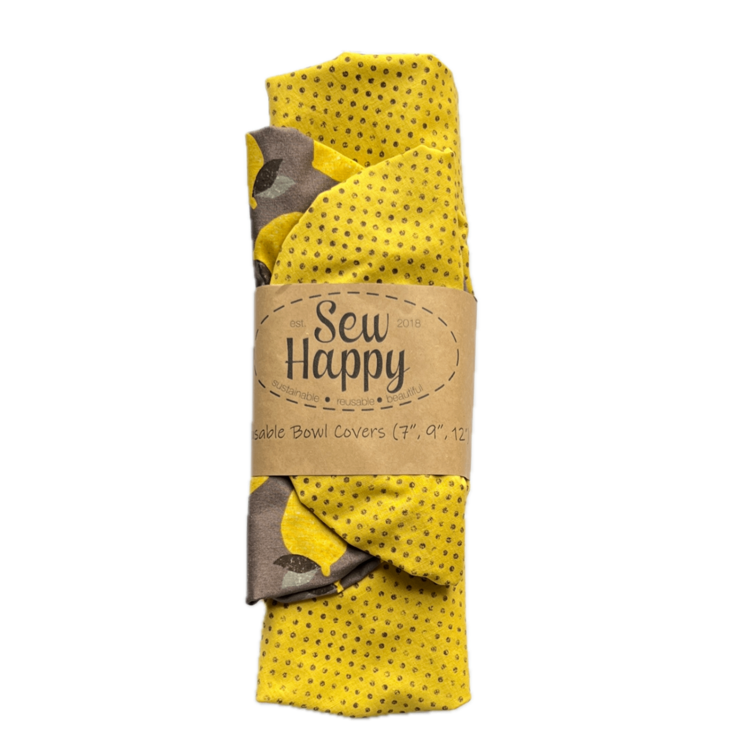 Set of 3 Bowl Covers - Lemons