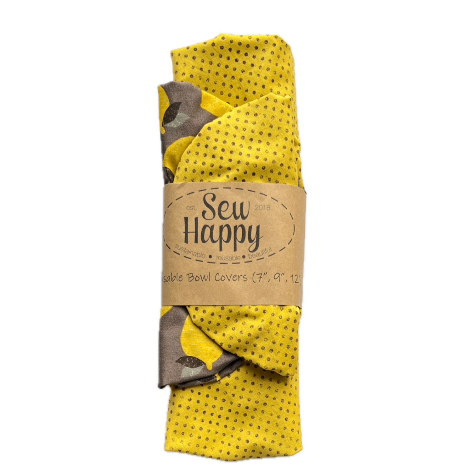 Set of 3 Bowl Covers - Lemons