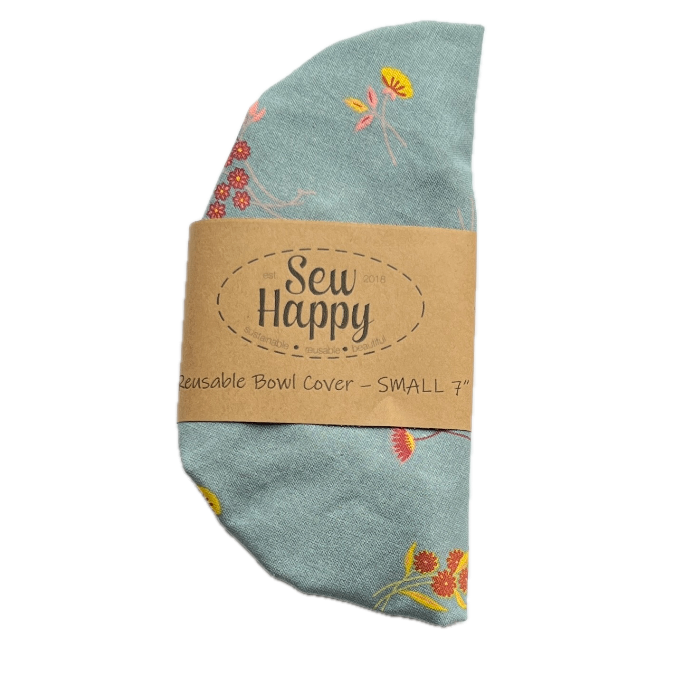Small Reusable Bowl Cover - Blue Floral