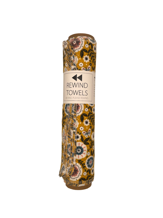 Rewind Towels (Large) - Yellow Floral