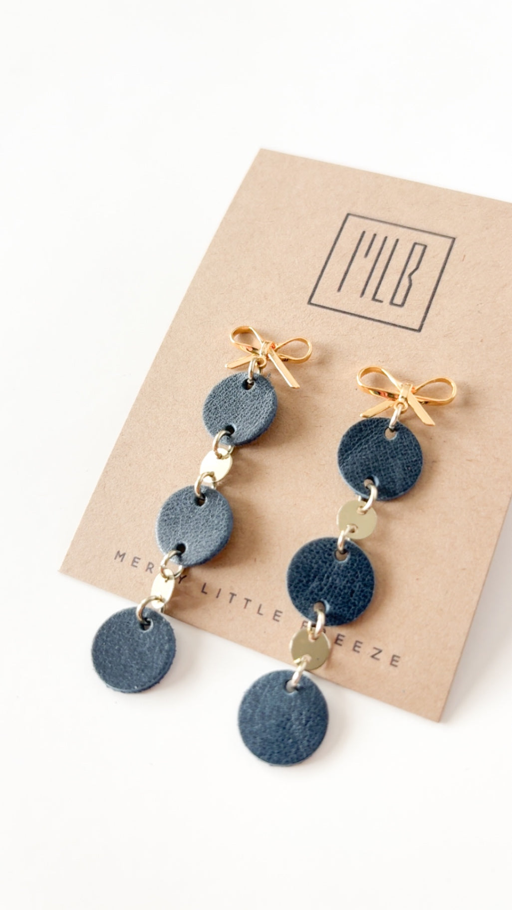 Midnight Bow Stud Earrings