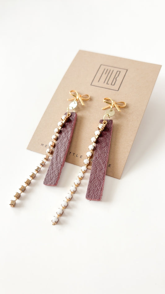 Sugar Plum Ribbon Bow Studs