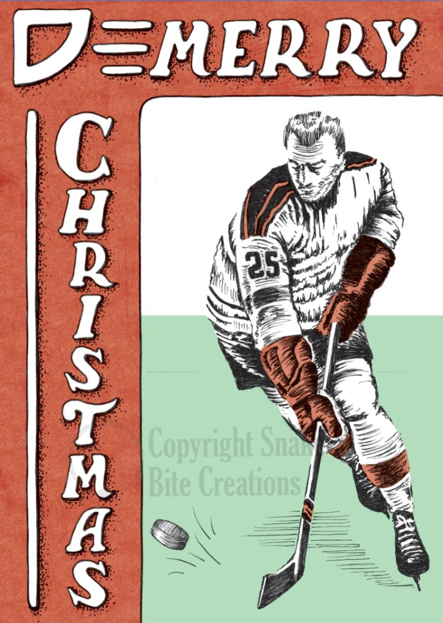 "Merry Christmas" Classic Hockey Card