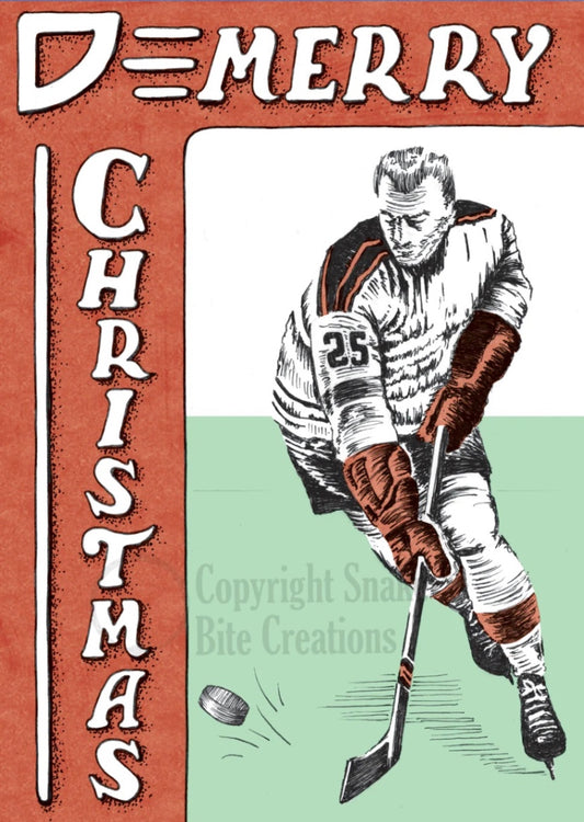 "Merry Christmas" Classic Hockey Card