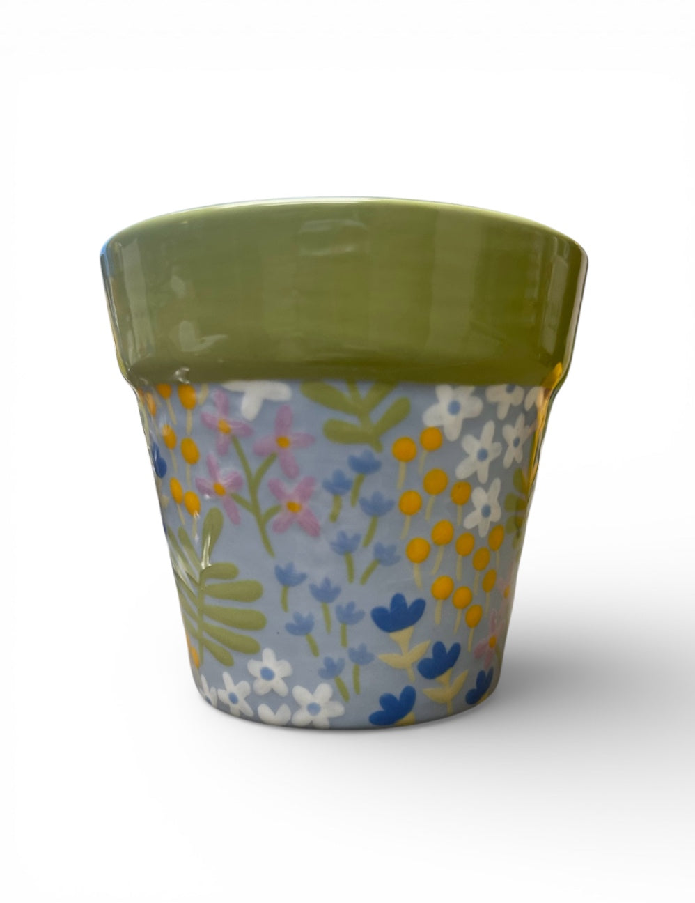 Flower Pot - Blue Flowers