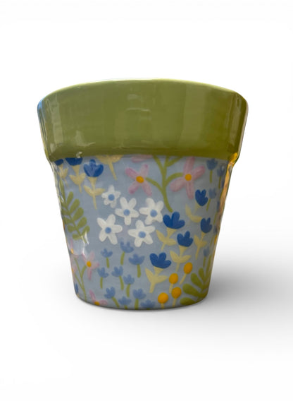 Flower Pot - Blue Flowers