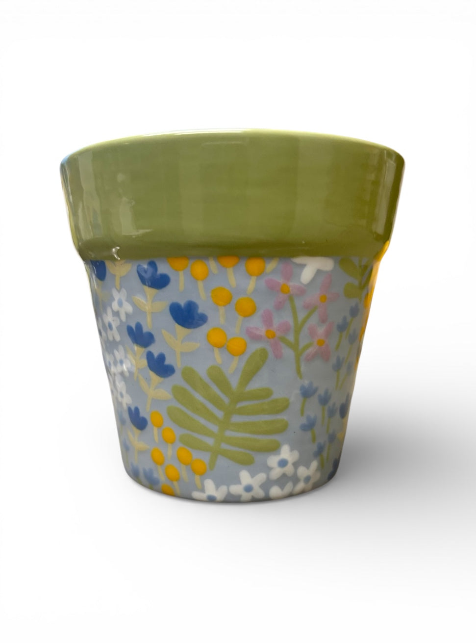 Flower Pot - Blue Flowers