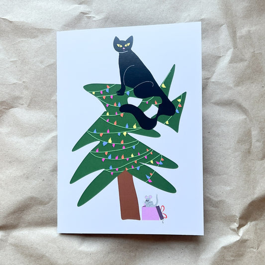Cat in Tree Card
