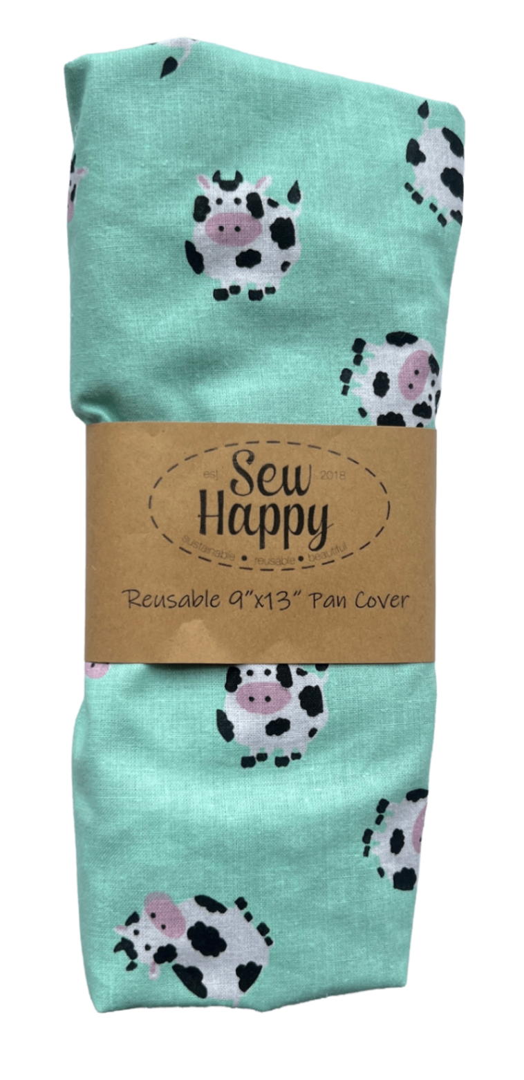 Reusable 9" x 13" Pan Cover - Cows