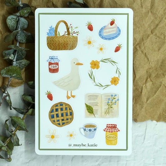 Cottagecore Sticker Sheet
