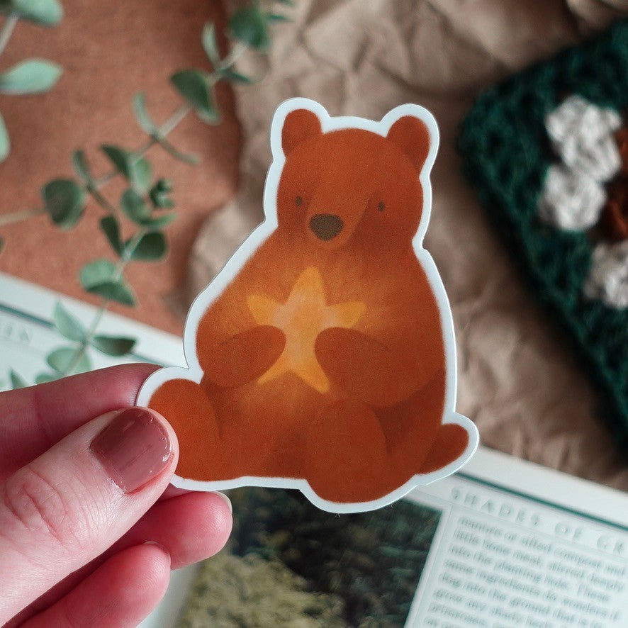 Star Bear Vinyl Sticker
