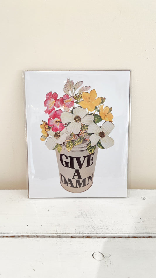 "Give a Damn" Print