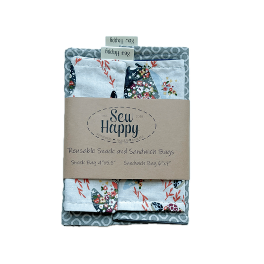 Reusable Snack and Sandwich Bags - Sea Life