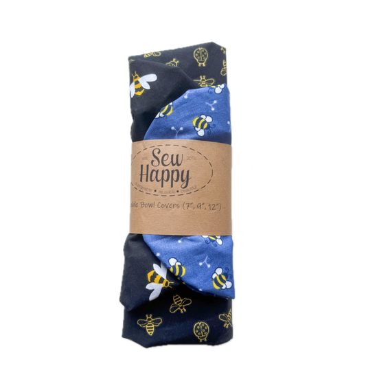 Set of 3 Bowl Covers - Bees and Bugs