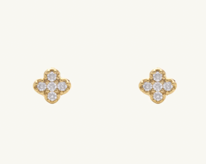 Tiny CZ Horseshoe Studs