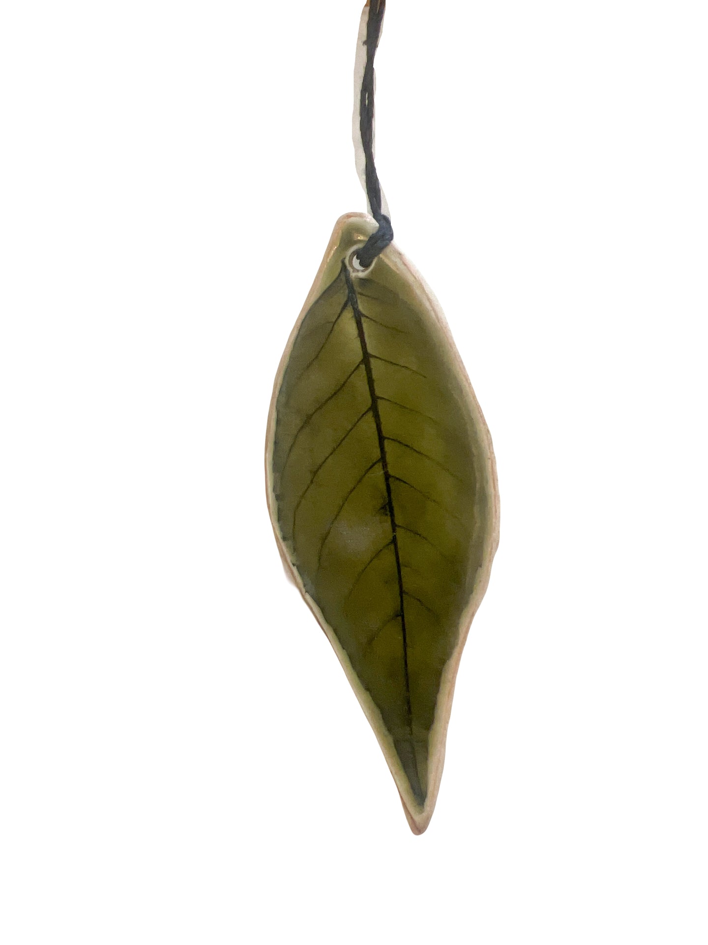 Ceramic Leaf Pendant #2