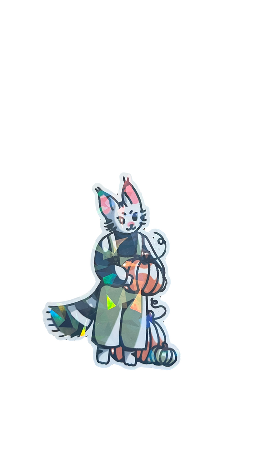 Cat Pumpkin Sticker