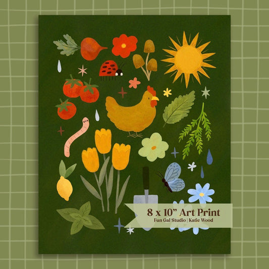 Rainbow Garden Art Print