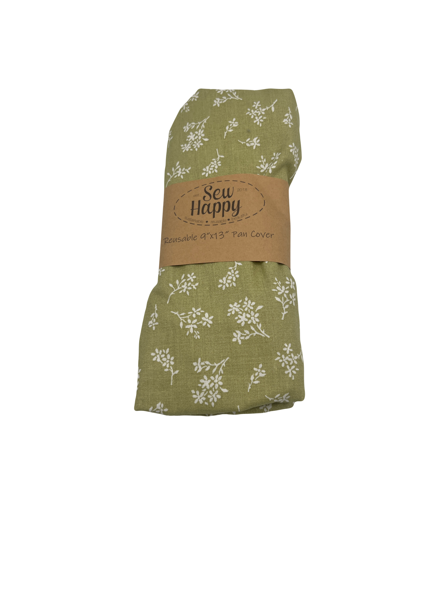 Reusable 9"x13" Pan Cover - Green Floral