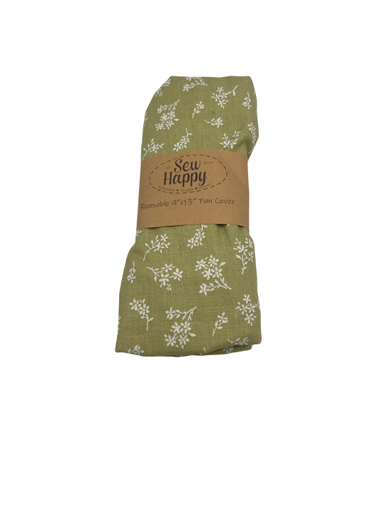 Reusable 9"x13" Pan Cover - Green Floral