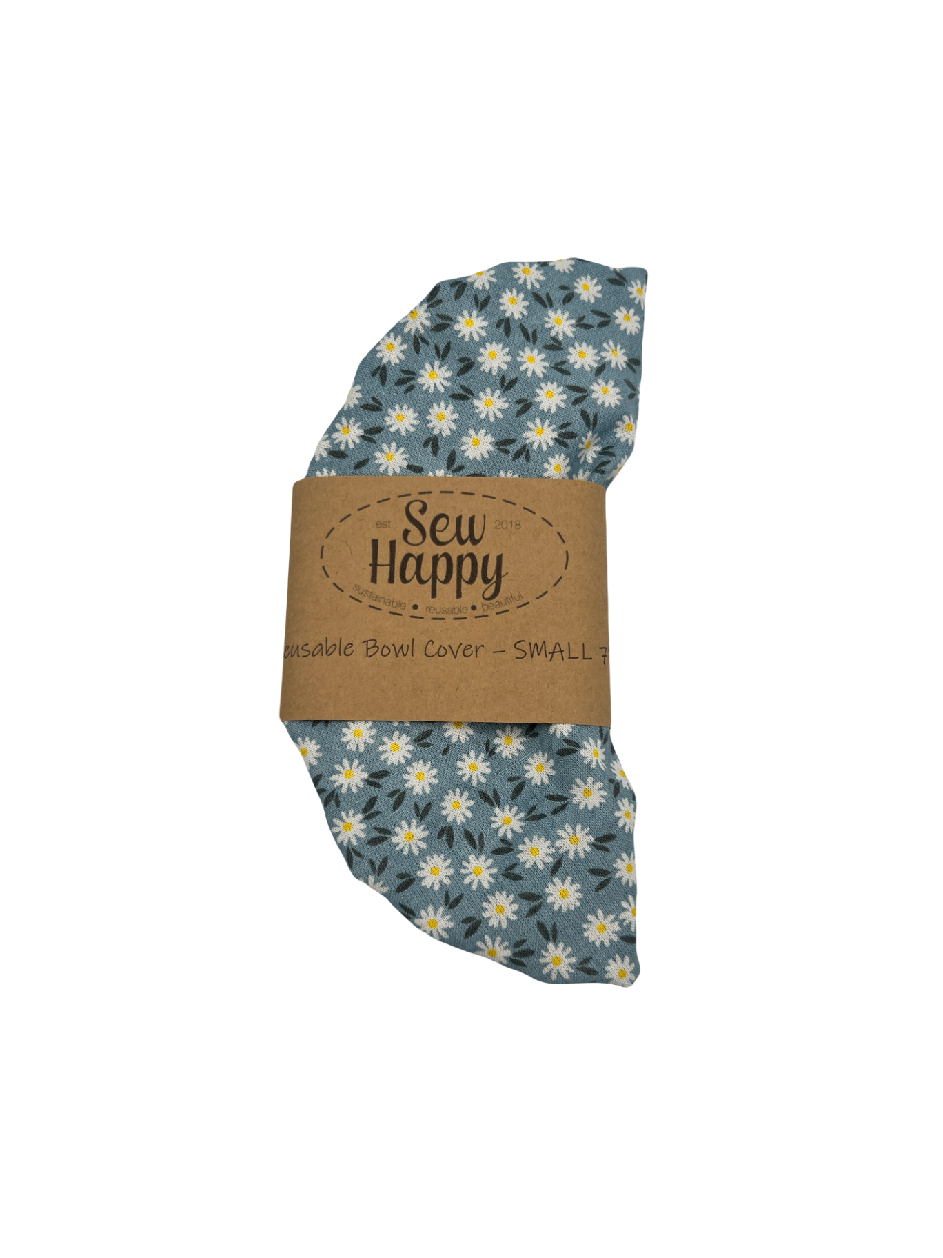 Reusable Bowl Cover - Small 7" - Blue Daisy