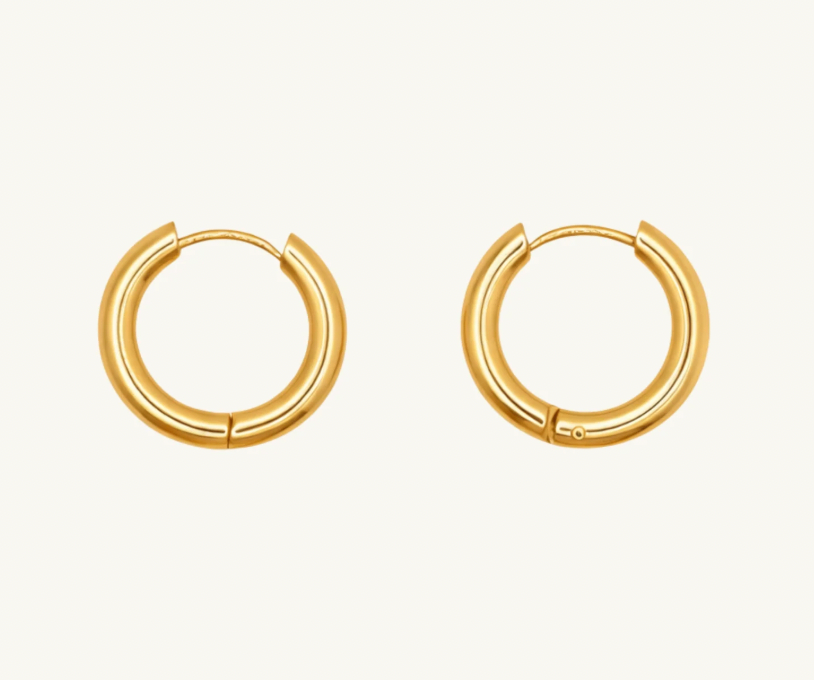 Fornida Slim Hoops Medium Gold 