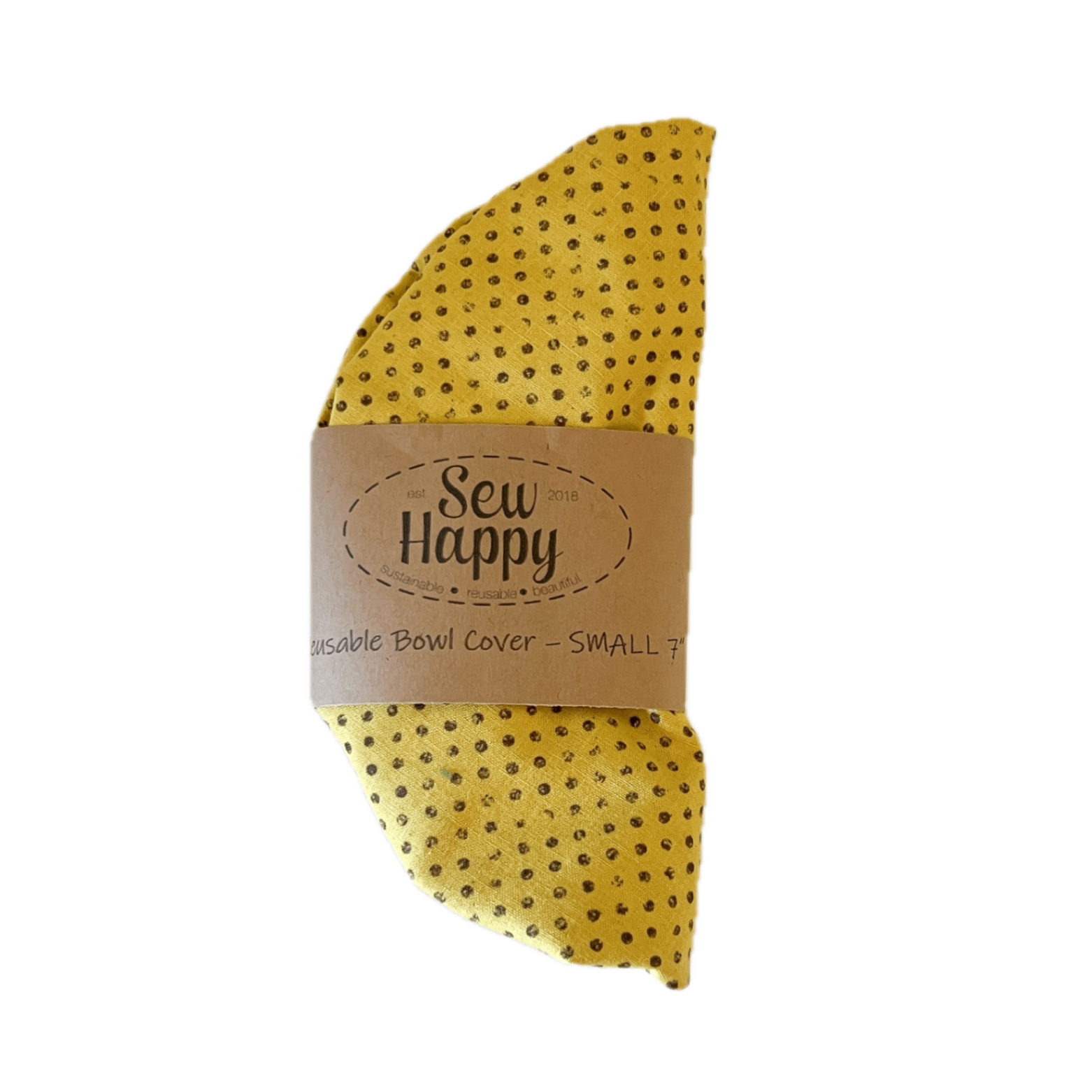 Small Reusable Bowl Cover - Yellow