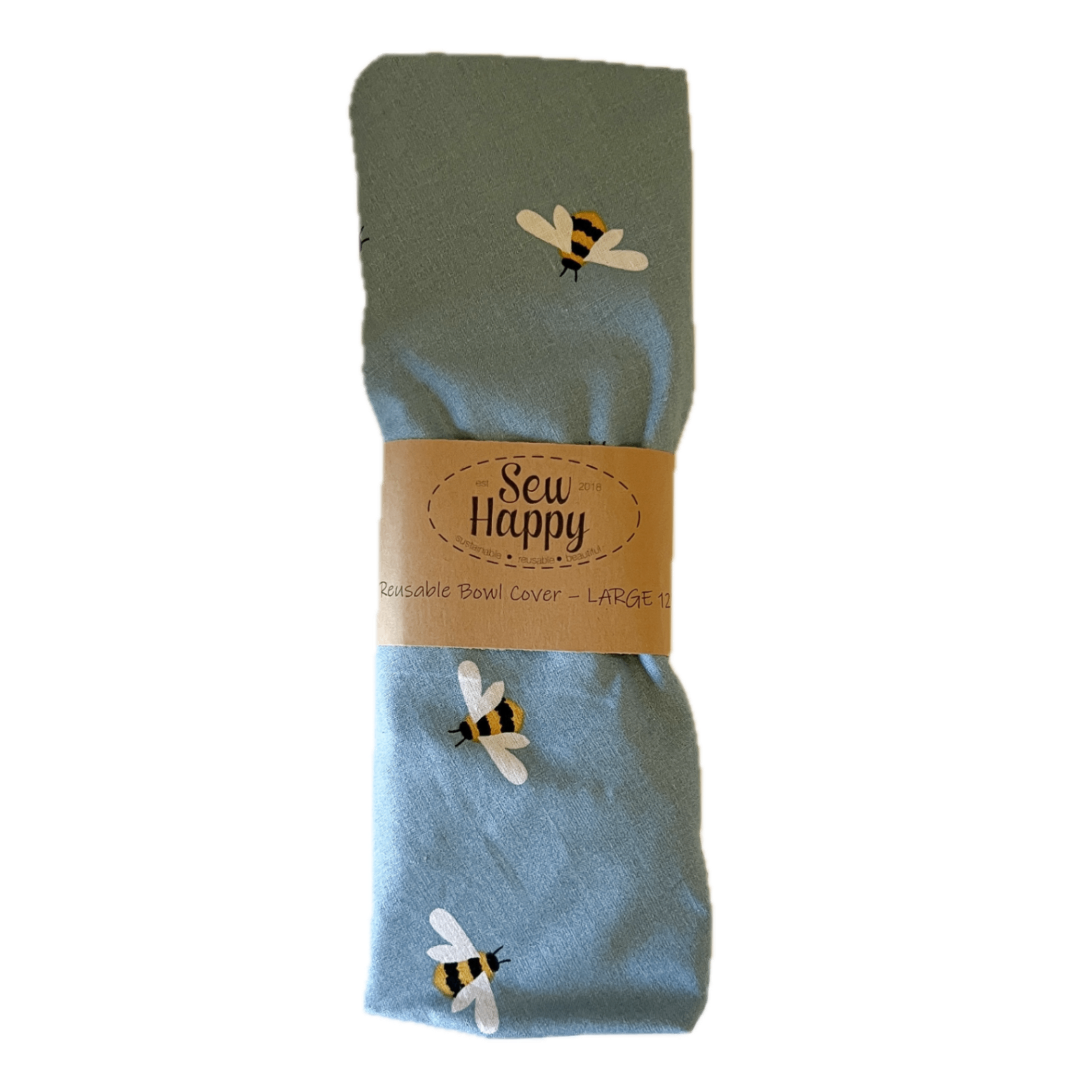 Large Reusable Bowl Cover - Blue Bees