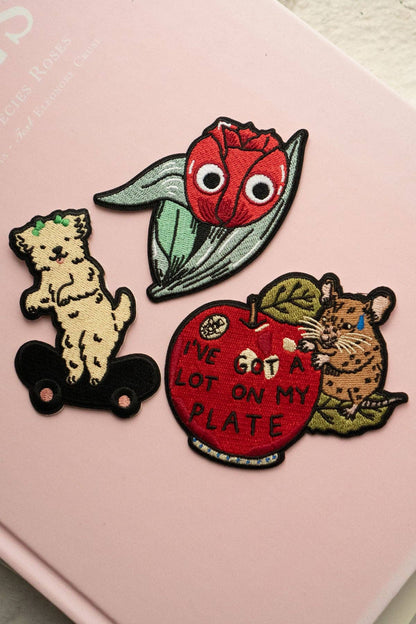 A Lot On My Plate Sticky Patch | Embroidered Sticker Patch