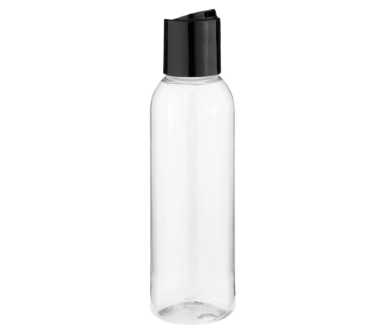 4 oz Clear Plastic Bottle with Squeeze Cap