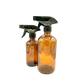 Amber Glass Bottle with Black Trigger Spray